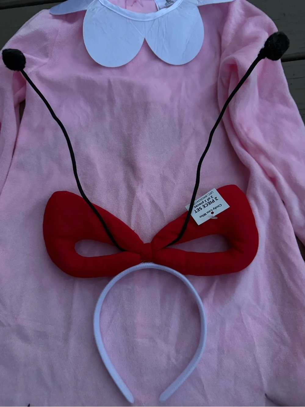 Dr Seuss Cindy Lou Who Toddler Costume Dress Headband Christmas 3T 4T Grinch EUC